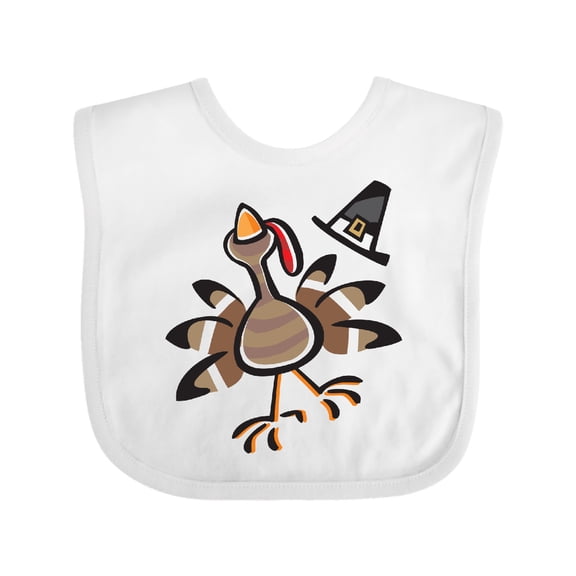 Inktastic Happy Thanksgiving Turkey Boys or Girls Baby Bib