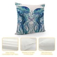 thumbnail image 4 of GOSMITH  Jellyfish Throw Pillow Cushion Cover, Jellyfish Shaped with Ornamental Patterns Bohemian Style Beach Themed Aqua Art, Decorative Square Accent Pillow Case, Turquoise, 4 of 5