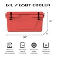thumbnail image 7 of Hot Sale 65QT Outdoor Cooler Box – Insulated Fishing Cooler & Ice Chest for Camping, Beach & Picnics, 7 of 7