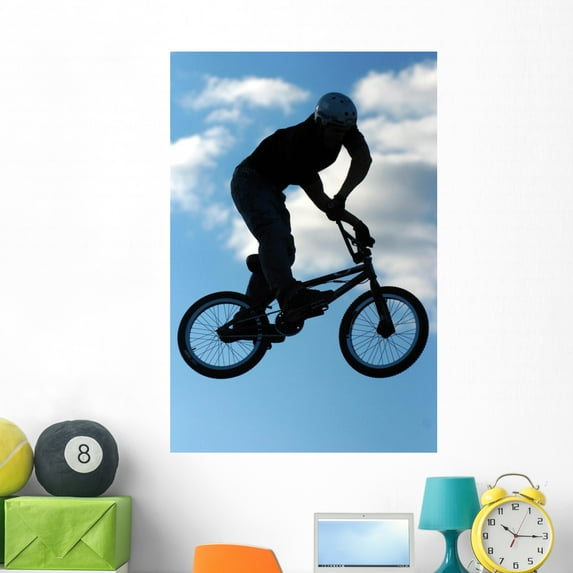 Bmx Extreme 01 Wall Mural by Wallmonkeys Peel and Stick Graphic (48 in H x 32 in W) WM258278