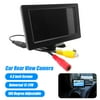 4.3 inch LCD Display Car Rear View Camera 180 Degree Adjustable Backup Reverse Monitor Screen for Cars SUV Van Vehicle Parking