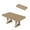 Distressed natural wood color, variant on Spacious 71-Inch Dining Table for 6-8 – Rectangular Wooden Table with 2 Drawers, Double Pedestal Frame, Large Tabletop, Perfect for Kitchen or Office – Distressed Natural Wood Color