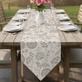 thumbnail image 6 of Gray Paisley Floral Table Runner Linen Burlap Table Runner 90 Inches Long Farmhouse Spring Summer Flowers Dresser Scarves for Kitchen Island Coffee Dining Party Wedding Banquet Holiday Decor 13"x90", 6 of 8