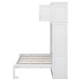 thumbnail image 5 of BEBPILOO Queen Size Murphy Bed Wall Bed with Top Cabinets,White, 5 of 13