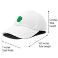 thumbnail image 4 of DALIX Four Leaf Clover Hat Baseball Cap St. Patrick's Day Cotton Caps White, 4 of 7