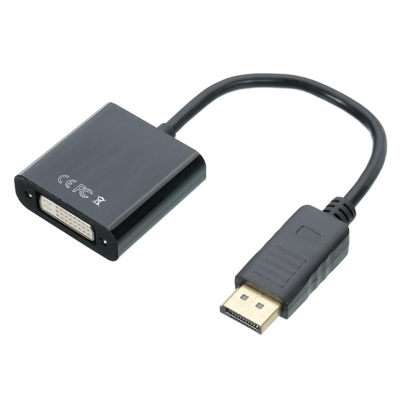 Uxcell Display Port (DP) to DVI Adapter ABS Video Cable Box External HD Device Black for Monitor, Projector