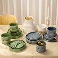 thumbnail image 3 of Kook Ceramic Dinnerware Set, 12 Piece, Powder White, Service for 4, Hearthstone Collection, 3 of 6