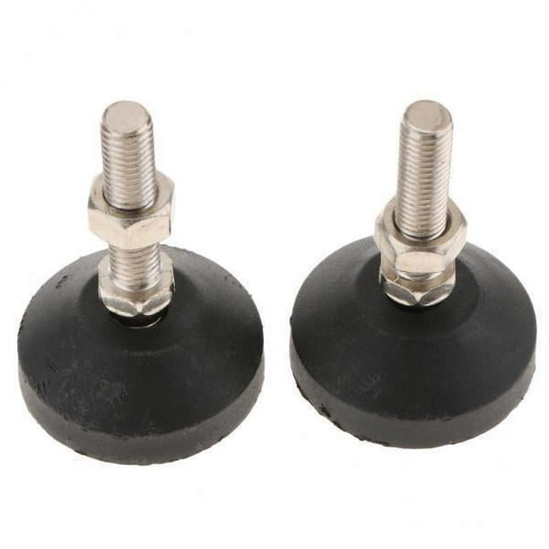 Paquete de 3x2 patas niveladoras para muebles de acero inoxidable - Base ajustable 3 piezas