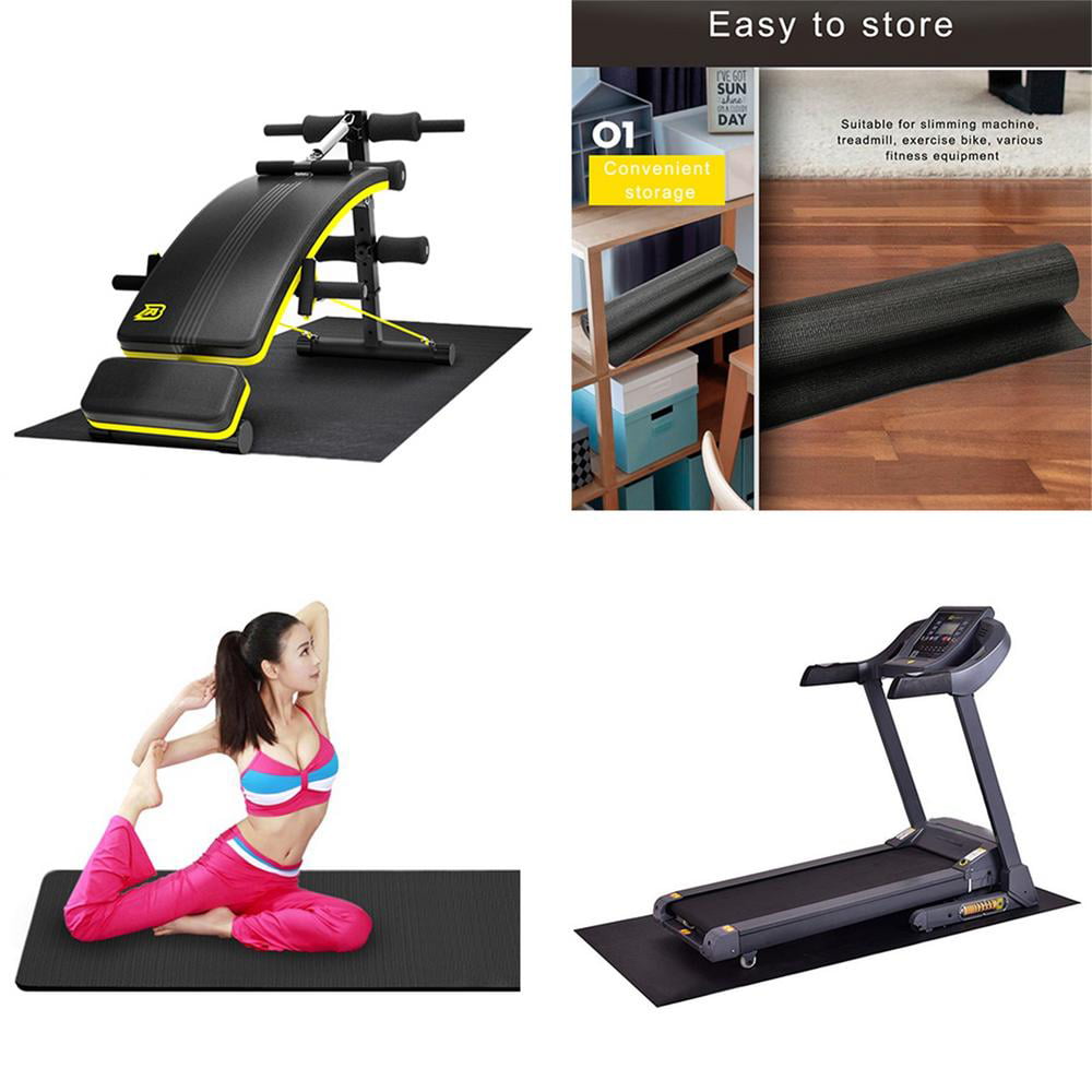 Multifunctional Wear-Resistant Treadmill Mat Recumbent Bikes Mat Shock Absorbing Washer Pad Kitabetty Exercise Equipment Mat 60×180 cm for Floors and Carpet Protection