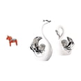 thumbnail image 1 of Conjunto De Figuras De Caballo Y Cisne De Dalecarlian. Colección única De Esculturas De Animales Para Sala De Estar, Estantería, Mesa, Centro De Mesa, Decoración Del Hogar., 1 of 8