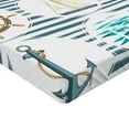 thumbnail image 2 of Ambesonne Nautical Fitted Sheet, Marine Collage, Twin Size, White Red Blue, 2 of 3