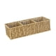 thumbnail image 5 of Cesta tejida con 3 compartimentos, contenedor de almacenamiento, caja rectangular organizadora para mostrador, oficina, escritorio, armarios de baño, 5 of 7