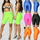 thumbnail image 4 of Pantalones cortos de ciclismo para mujer y hombre, Shorts de cintura alta brillantes, superelásticos, de neón, bailando, 4 of 4
