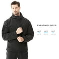thumbnail image 5 of DEWBU Heated Jacket for Men, Soft Shell Heated Coat with 12V Battery Pack, Waterproof Heating Jacket for Winter Outdoor, 5 of 8