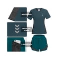 thumbnail image 5 of Little Donkey Andy 2 Piece Short Sets Golf Shirts for Women Dry Fit Mesh Shorts Workout Set with Pockets Hiking Gym Jogging Tracksuits Green XL, 5 of 7