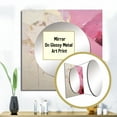 thumbnail image 3 of Designart "Minimal Abstract River in Gold and Pink III" Fuschia Square Mirror For Wall Decor - Large Beige Square Printed Wall Mirror Art - Wall Mounted Square Large Mirror, 3 of 5