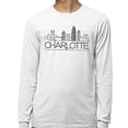 thumbnail image 2 of Skyline Charlotte North Carolina Long Sleeve Shirt Unisex 2X-Large White, 2 of 5