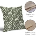 thumbnail image 4 of Dark Sage Green Cream Dots Pillow Covers 18x18 Set of 2 Boho Design Polka Dot Throw Pillows Modern Trendy Print Outdoor Decorative Pillowcase Square Linen Cushion Cases Decor for Sofa Couch Bed, 4 of 6
