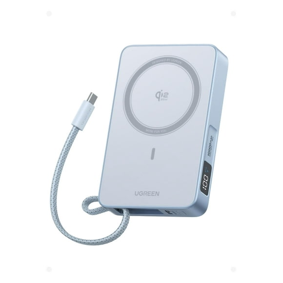 Power Bank UGREEN MagFlow de 10.000 mAh con carga inalámbrica Qi2 de 25 W