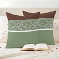 thumbnail image 3 of Sage Green Brown Flowers Outdoor Waterproof Pillow Covers, Classic Botanical Art Elegant Decorative Square Throw Pillowcase Sofa Cushion Sham for Patio/Couch/Chair, 18"x18" 2 Pack, 3 of 8