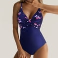 thumbnail image 3 of Aayomet Maillot de Bain Taille Haute Monokini Croisé devant 1 Pce (Violet, TTG), 3 of 5