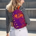 thumbnail image 5 of Lsque Bright Textured Animal Pattern Canvas Daypack, Durable Backpack, High-quality Versatile Backpack,Vintage Compact Backpack-Medium, 5 of 6