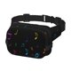 thumbnail image 2 of Balery Color Musical Notes Mochila Cinturón para Mujeres y Hombres, Bolsa de Cintura Impermeable de Doble Capa con Correa, 2 of 9