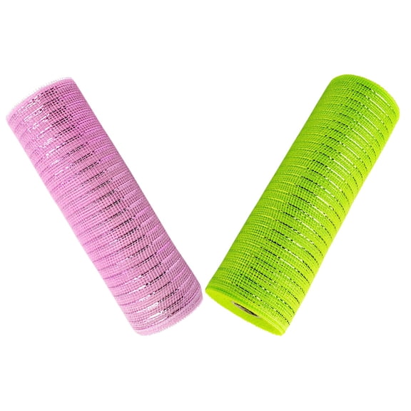 Masteelf Elegant Plastic Mesh Ribbon for Decor Assorted Color Durable for Wreaths and Crafts 10 Yards per Roll