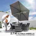 thumbnail image 4 of Outsunny Parasol de Patio 9 Pi, Parasol de Table d'Extérieur avec Inclinaison, 4 of 10
