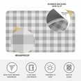 thumbnail image 3 of Grey Plaid Door Mat Indoor Outdoor, Gradient Geometric Buffalo White Checkered Non Slip Welcome Mat with Rubber Backing, Absorbent Fabric Front Door Mats Entryway Rug for Home Patio Entrance 18"x30", 3 of 8