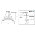 thumbnail image 4 of NICOR Lighting 6-Inch Airtight Recessed Cone Baffle Trim, Black (17550ABK), 4 of 7