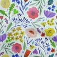 thumbnail image 1 of oneOone Cotton Silk Peach Fabric Leaves & Clover Sewing Fabric By The Yard Printed Diy Clothing Sewing Supplies 42 Inch Wide, 1 of 6