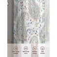 thumbnail image 6 of Paisley Flower Sheer Curtains 108 Inch Length 2 Panels for Living Room, Spring Watercolor Modern Floral Leaf Plant Voile Kitchen Curtain Set, Luxury Privacy Drapes Window Treatment for Bedroom, 6 of 7