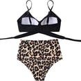 thumbnail image 4 of Women's Bikini Set-Criss Cross Bra+High Waist Brief,2 Pcs Sexy Bathing Suits Beachwear, 4 of 8