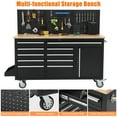 thumbnail image 2 of Garvee 61" Work Benches for Garage, Heavy Duty Work Table with 10 Drawers & Power Outlet, Black, 2 of 5