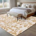 thumbnail image 4 of 5'x8' Area Rugs, Farmhouse Orange Indoor Outdoor Area Rug for Living Room Bedroom, Vintage Flower Leaf Botanical Plant Washable Bathroom Rugs Kitchen Floor Carpet Mats Home Decor Aesthetic, 4 of 8