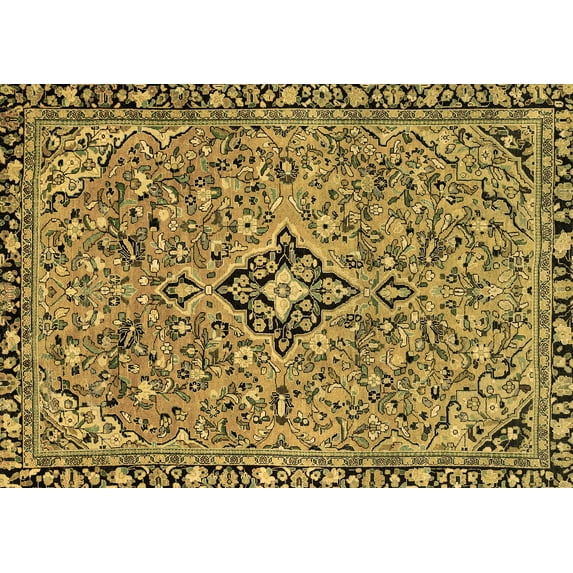 Ahgly Company Indoor Rectangle Abstract Brown Modern Area Rugs, 5' x 7'