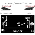thumbnail image 2 of Interruptor basculante de luz trasera LED impermeable de 5 pines, 12 V/24 V (EE. UU.), 2 of 8