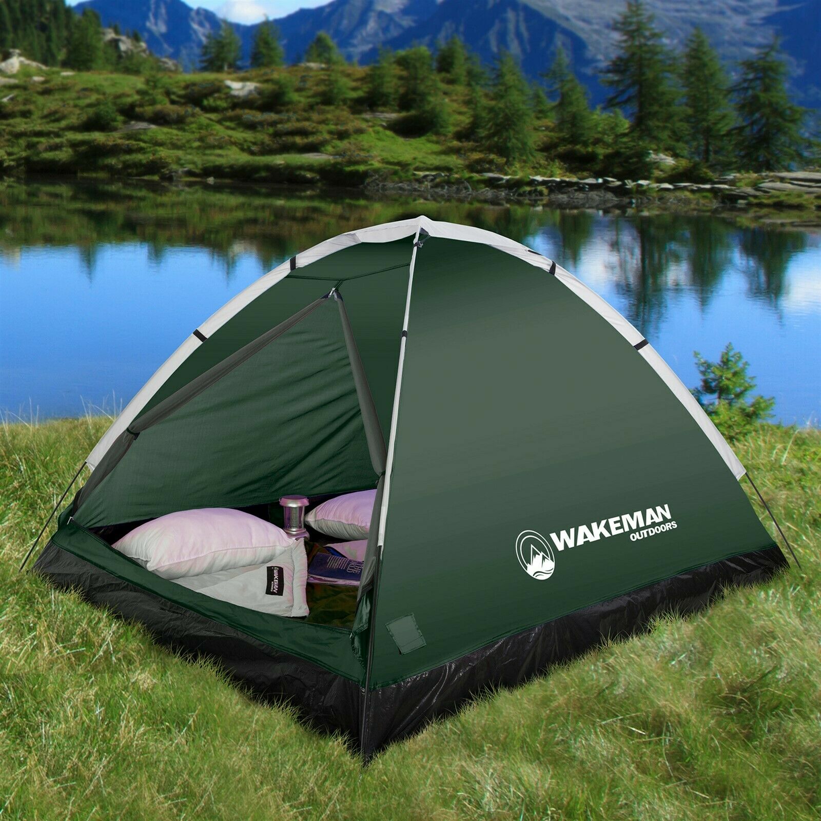 Two Person 2 Man Green Tent Carry Bag 