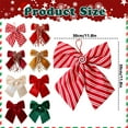 thumbnail image 3 of 9.8 Inch Velvet Christmas Bows for Christmas Tree,Wreath,Gift Wrapping,Crafts,Wedding,Party,Twist Tie Bows for Treat Bag Bakery Candy Bags,Home Decor(H), 3 of 6