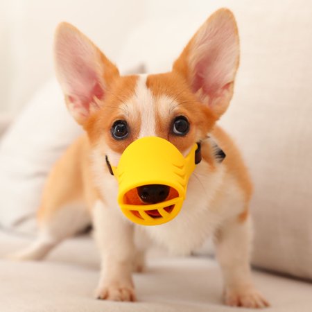 Anti Bite Dog Muzzle Silicone Duck Mouth Shape Anti Biting Muzzle