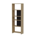 thumbnail image 2 of Ada Home Decor Diosp Multiple Tier Open Shelf Modern Bookcase, Anthracite/Oak, 2 of 6