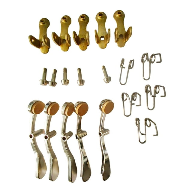 Youkk Valve de Trompette Pièces de Rechange pour Laiton 5 Pcs Clé de Réparation Instrument à Eau Baritone 1 Ensemble Outils de Réparation Clés à Eau 5.3cm