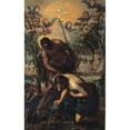 thumbnail image 2 of Jacopo Tintoretto 11x14 Gold Ornate Wood Frame and Double Matted Museum Art Print Titled - Baptism of Christ, 2 of 4