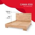 thumbnail image 2 of Cama Con Cabecera Matrimonial Essi,Atlas Del Descanso Color Roble, 2 of 6