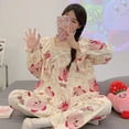 thumbnail image 3 of Pijamas de Star Kirby para mujer, conjunto de ropa de casa informal, pantalones largos de manga larga, dibujos animados, estilo Kawaii, dulce y lindo, primavera y otoño, 3 of 4