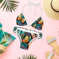 thumbnail image 6 of Flower Butterfly Stylish Swim Suits Bikini Set: Detachable Sponge, Adjustable Strap, Two-Pack - Ideal for Beach and Pool %{scenes, 6 of 6