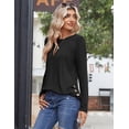 thumbnail image 5 of Zeagoo Plus Size Womens Tops Crew Neck Solid Ladies Tops and Blouses Long Sleeve Tunic Tops To Wear With Leggings, 5 of 6