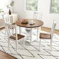 thumbnail image 3 of Gymax Dining Chairs Set of 4 Wood Farmhouse Dining Room Side Chairs for Home Kitchen, 3 of 9