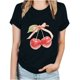 thumbnail image 4 of Blusas de Manga Corta para las Mujeres Divertida Impresión Cuello Redondo Camiseta Vintage, Blusas de Primavera para las Mujeres, 4 of 9
